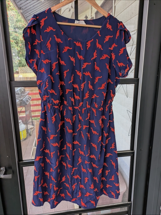 Peach Love California Dresses & Skirts - Peach Love Navy Dino Dress